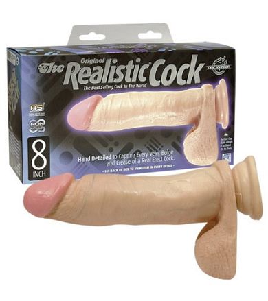 Realistic Cock - Penis-Nachbildung mit Hoden & Saugfu 23 cm