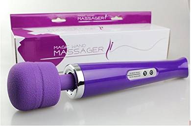 Junsi Purple 10 Speed Magic Wand Full Body Neck Personal Massager Massage Vibrator Sticker