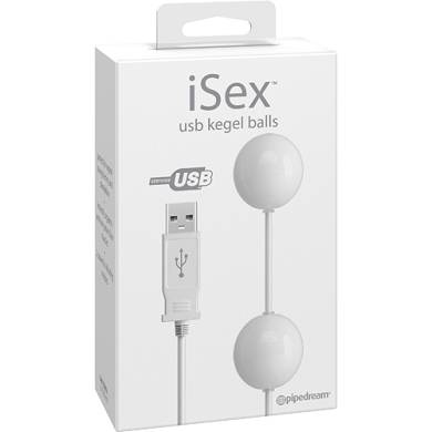 iSex USB Vibrierende Liebeskugeln in Wei