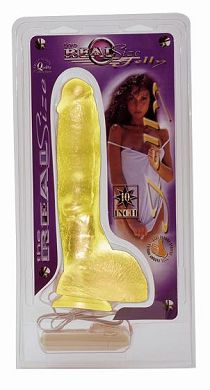 25 x 4,5 cm MIRKOs vibrating LOVER yellow Vibrator