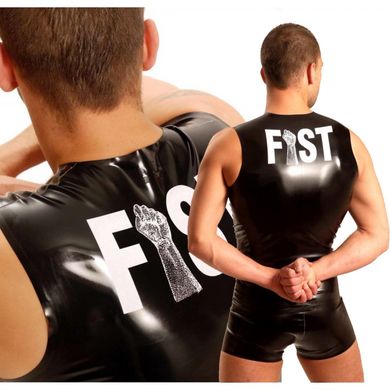 FF LATEX MUSKEL Shirt MIT WEISSER FFFAUST