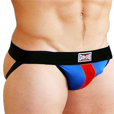 GBGB Camaro Jock Underwear Jockstrap Black/Royal/Red