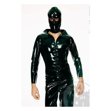 Latex Hemd mit langen rmeln und RV