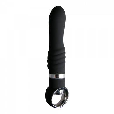 Vibrator "Ribbed Pleaser" - 18 x 3 cm - in Schwarz