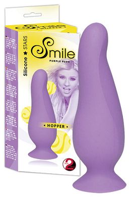 12 x 2 - 4 cm Smile Hopper Plug large purple
