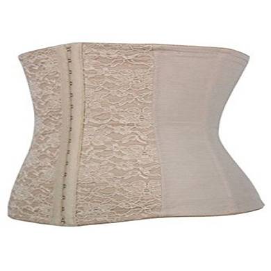Pinkyee Damen 9 Stahl Knochen schwarz Jacquard Taille Ausbildung Korsett