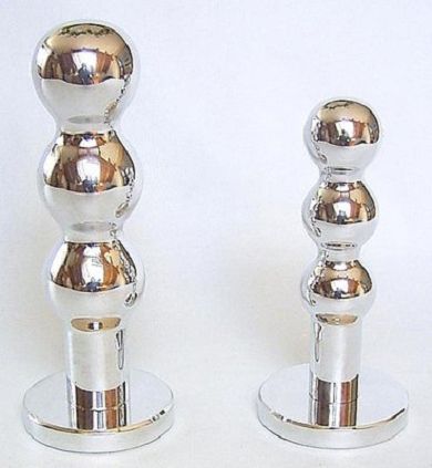 Anal Butt Plug Palla - massives Aluminium - hochglanzpoliert - 2 Gren zur Auswahl