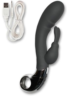 16 x 4 cm Luxus Vibrator mit 3 Motoren - Akku Power - grey