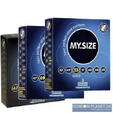 MY.SIZE Kondome 9er Probierpaket (je 3 x 47,49,53 mm)