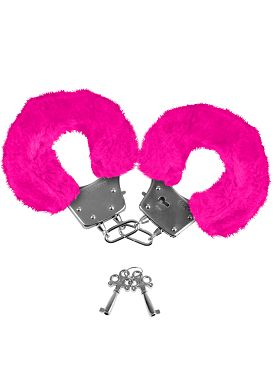 Neon Furry Cuffs pink