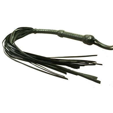 Halbflexible Riemenpeitsche aus Leder