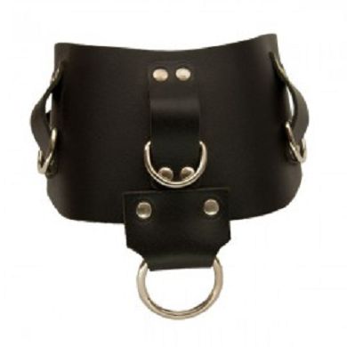 Leder Halsfessel in Rot 5cm breit
