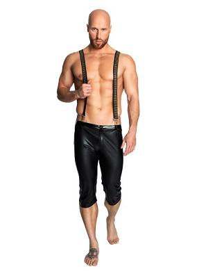 Capri Wetlook Hose mit Hosentrgern