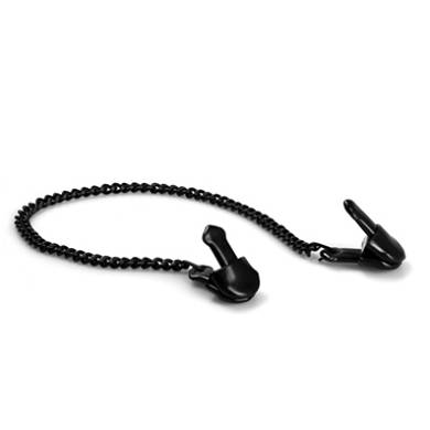 Schwarze Brustklammern mit Kette