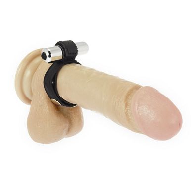 Leder Cockring mit Vibrator