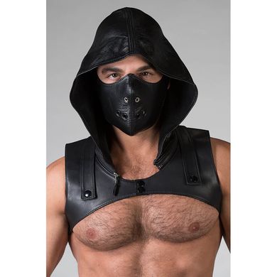 Leather Sleeveless Crop Hoodie L/XL Gr.42-48