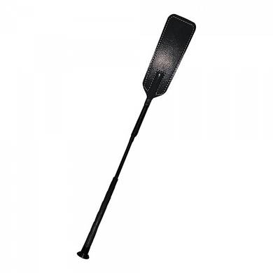 Peitsche mit flachem Ende - 47 cm - in Schwarz