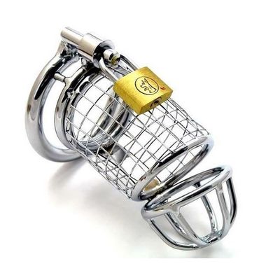 Keuschheitskäfig im Stahlgitter-Design (Male chastity Device) Cock Cage
