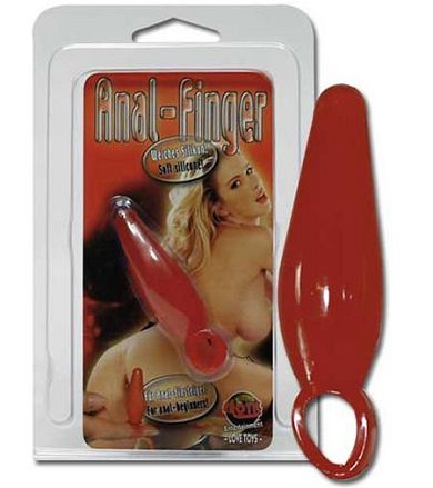 Anal Finger aus Silikon (rot oder blau)