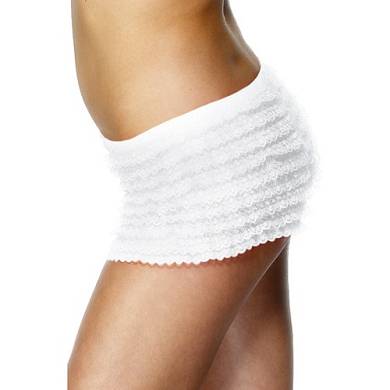 Fever ? Short fr Damen, in Wei mit Falten