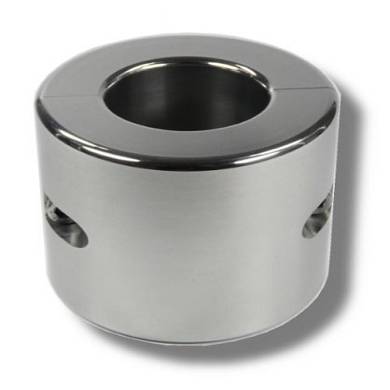Hodenring Ballstretcher 90 mm hoch, Innen 45 mm, 2 kg schwer aus poliertem Edelstahl