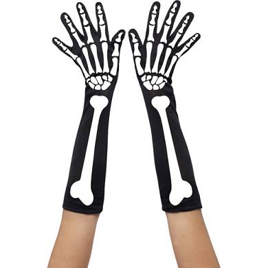 Fever ? Lange Handschuhe mit Skelettmuster