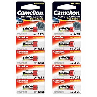 10x A23 BATTERIEN CAMELION - MN21 A23 23A LR23A MN21 V23GA, 9V Autoschlüssel