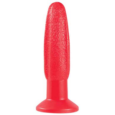 Buttplug mit Rillen in Rot