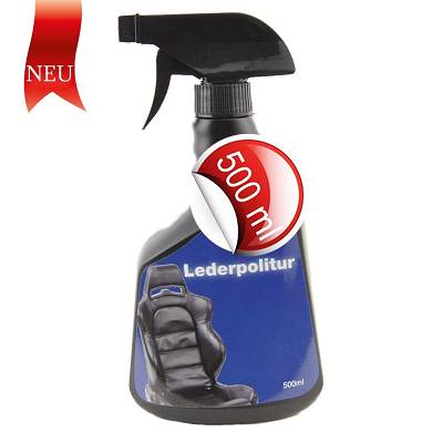 PKW Cockpit Lederpflege Spray Lederpolitur Glattleder Kunstleder 500 ml Flasche