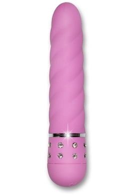 12,5 x 2,5 cm Vibrator Shots Toys Diamond Twist pink