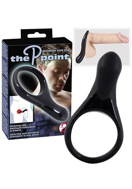 Cockring P-Punkt schwarz Silikon