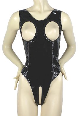 Lack-Body schrittoffen schwarz