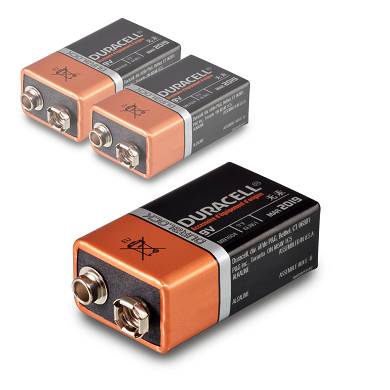 3x Duracell 9V Block OEM Batterie LR61 580 mAh MN1604 E-Block Alkaline 3 Stk