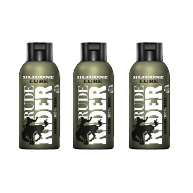 3-Pack Rude Rider Silicone Glide 100 ml (Standard Size)