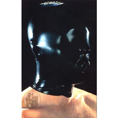 Latex Maske mit Innenknebel, getaucht