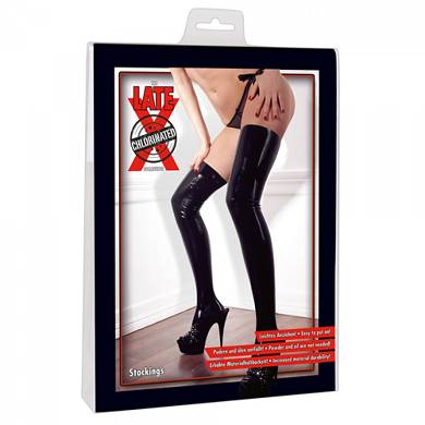 Strmpfe aus Latex - in Schwarz