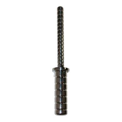 Analdildo aus Metall mit Riffeln