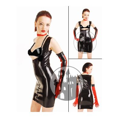 Latex Kleid - brustfrei