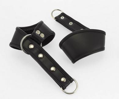 Handschlaufen Leder schwarz