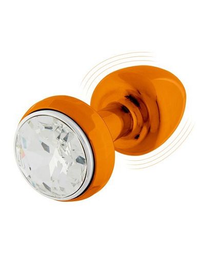 Diogol Vibro-Buttplug mit Kristall, orange