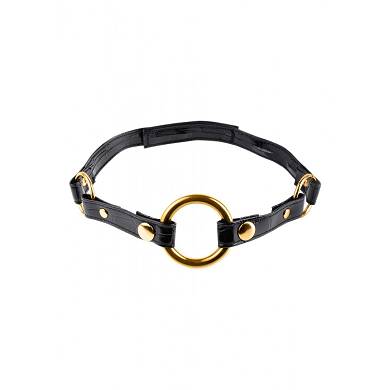 Ring Knebel - in Schwarz/Gold