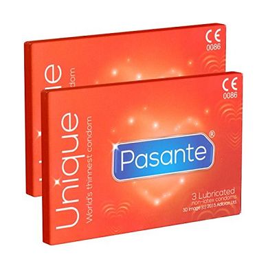 Pasante Unique Ultra-Sensitive Kondome - Packungen im Kreditkartenformat! 6 Kondome