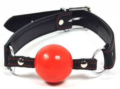 Ballknebel - Silikon - rot 45mm