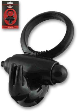 Malesation Vibro Rabbit Ring schwarz