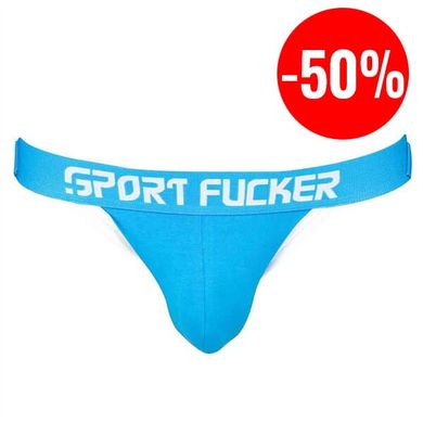 SportFucker Bullpen Jockstrap white blue