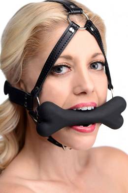 Kopfharness mit Hundeknochen-Knebel