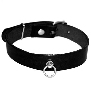 Halsband mit Ring der O ZIERLICH schwarz