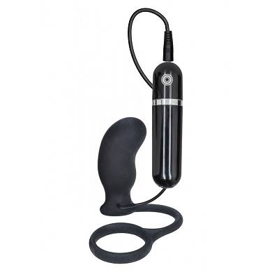 Prostata-Massager & Ring - in Schwarz