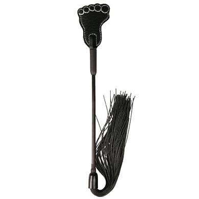 Toe Tickler - Schwarzer Silikon-Flogger
