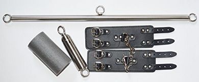 Selbstfesselung.Eisschloss.Ice-Warden.Bondage.Time-Lock.Leder-Handfesseln.Spreiz-Häng